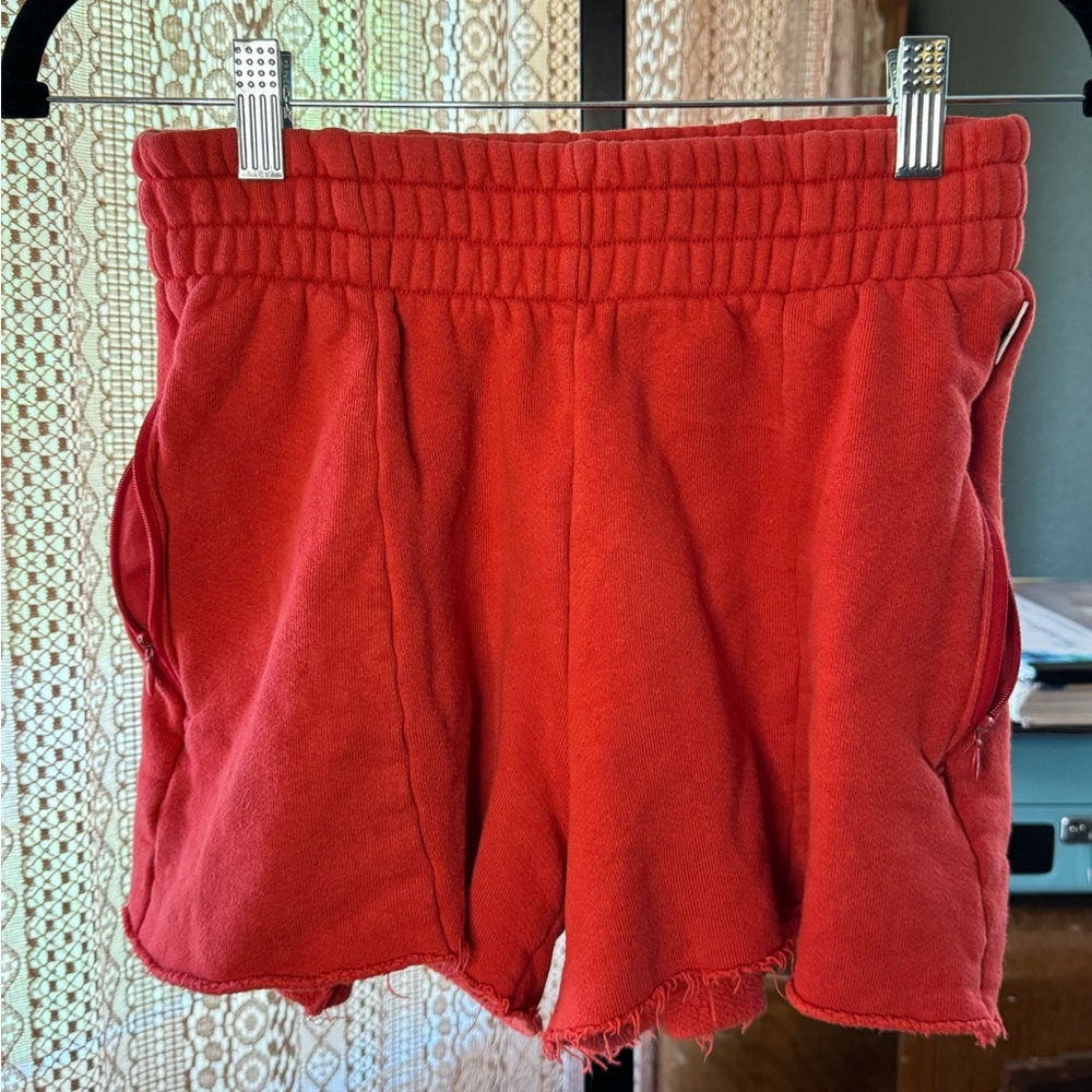 Good American Vibrant Red Athletic Shorts